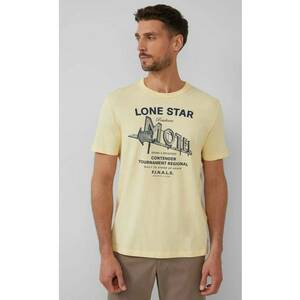 Tricou barbati cu decolteu la baza gatului - imprimeu text - Regular fit imagine