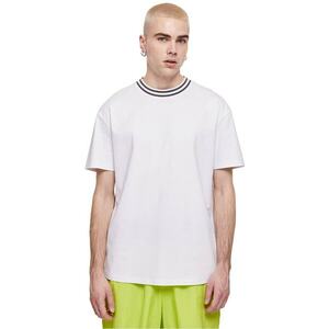 Tricou din bumbac cu decolteu la baza gatului imagine