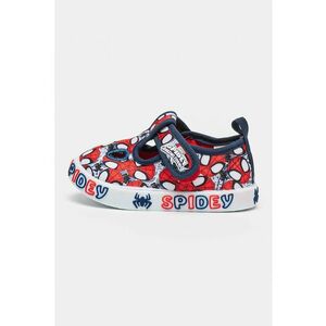 Pantofi din material textil cu inchidere velcro si imprimeu cu desene animate imagine