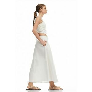 Fusta maxi evazata cu buzunare laterale imagine