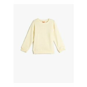 Bluza de trening din amestec de bumbac cu model uni imagine