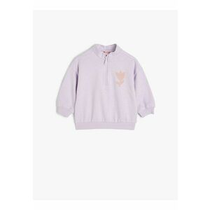 Bluza de trening din bumbac cu fermoar scurt imagine