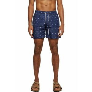 Pantaloni scurti de baie cu model si buzunare laterale imagine