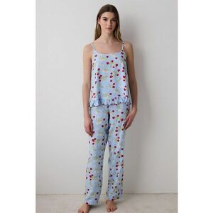 Top de pijama cu imprimeu capsuni imagine