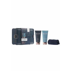 Set Cadou On the Go - GC Homme Fine Grooming - Gel de Dus - Sampon pentru Par si Barba - Prosop Reutilizabil - Cutie Metalica Reutilizabila cu Inchidere - 3 articole imagine