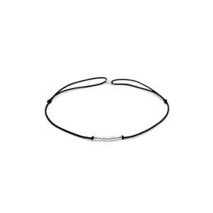 Bratara pentru Picior cu bilute din Argint 925 - snur reglabil imagine