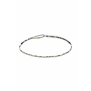 Bratara pentru Picior cu bilute din Argint 925 si margele colorate - snur reglabil imagine