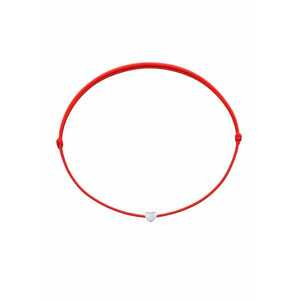 Bratara Martisor cu Mini Inimioara din Arginit 925 - snur rosu reglabil imagine