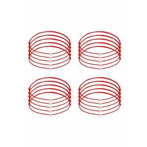 Set 20 bratari Martisor cu Cristale Swarovski - snur rosu reglabil - 1 Martie imagine