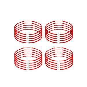 Set 20 bratari Martisor cu Inimioare din Argint 925 - snur rosu reglabil - 1 Martie imagine