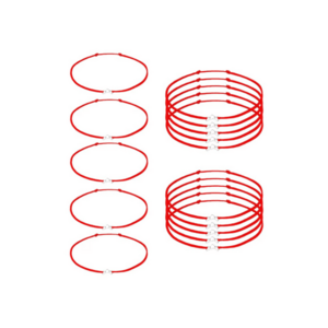 Set 15 bratari Martisor cu Inimioare din Argint 925 - snur rosu reglabil - 1 Martie imagine