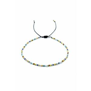 Bratara pentru Picior cu bilute din Argint 925 si margele Miyuki colorate - imagine