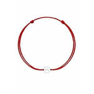 Bratara Martisor cu Mini Labuta din Arginit 925 - snur rosu reglabil imagine