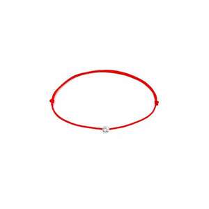 Bratara Martisor cu Cristal Swarovski - snur rosu reglabil - 1 Martie imagine