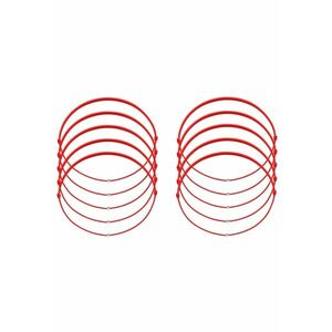 Set 10 bratari Martisor cu bilute din Argint 925 - snur rosu reglabil imagine