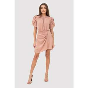 Rochie mini cu maneci scurte bufante - roz pudra - DA1779 BLUSH imagine