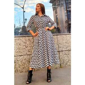 Rochie-camasa evazata cu cordon in talie imagine