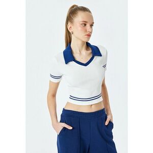 Tricou polo cu croiala crop imagine