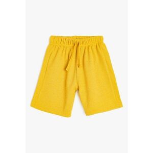 Pantaloni scurti din amestec de bumbac cu model uni imagine