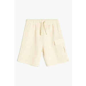 Pantaloni scurti din amestec de bumbac cu model texturat imagine