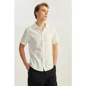 Camasa slim fit din bumbac cu buzunar pe piept imagine