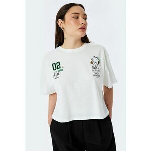 Tricou crop cu Snoopy imagine