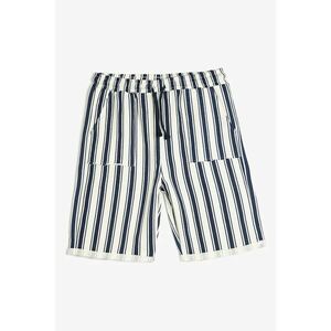 Pantaloni scurti cu dungi si snur imagine