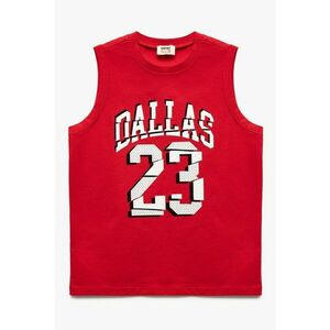 Top din bumbac cu imprimeu imagine