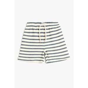 Pantaloni scurti tricotati fin cu model in dungi imagine