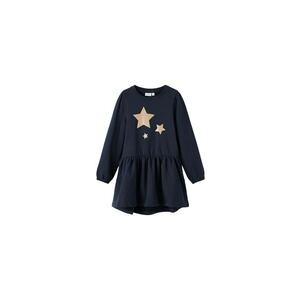 Rochie fete bumbac - albastru marin - stele imagine