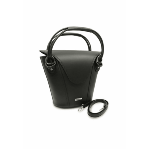 Geanta de mana din piele naturala Dolce Mondo Negra imagine