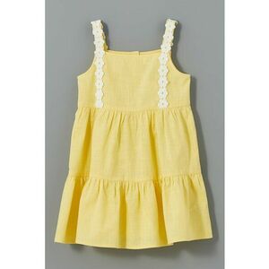 Rochie cu volane si detaliu floral imagine