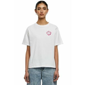 Tricou din bumbac cu imprimeu text pe partea din spate imagine