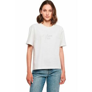 Tricou cu decolteu la baza gatului si imprimeu pe partea din spate imagine