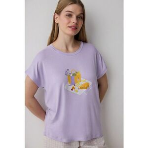 Tricou de pijama cu imprimeu grafic imagine