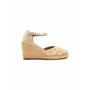 Espadrile tesute cu talpa wedge si garnituri din piele imagine