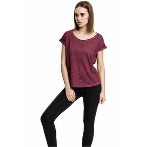 Tricou asimteric cu decolteu rotund si model uni imagine