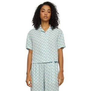 Camasa cu decolteu in V si model in carouri imagine