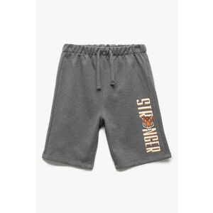 Pantaloni scurti cu imprimeu si snur imagine