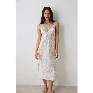 Camasa de noapte din satin cu animal print imagine