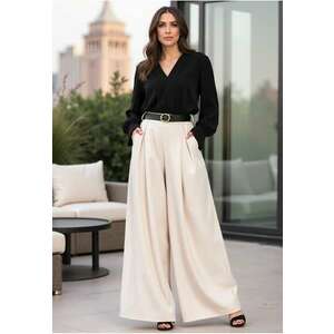 Fusta-pantaloni - eleganta - confortabila - 95% poliester - ecru - imagine