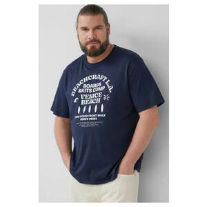 Big Sizes Tricou barbati big sizes din bumbac cu imprimeu text imagine