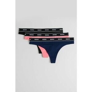 Set de chiloti tanga cu logo in talie - 5 perechi imagine