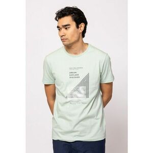 Tricou de bumbac cu text si imprimeu grafic Magro imagine