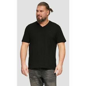 Tricou barbati big sizes cu decolteu in V - cu logo si croiala Regular fit - Big Sizes imagine