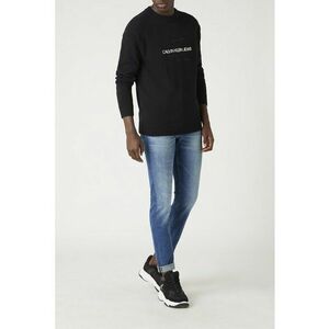 Pulover slim fit cu logo brodat imagine