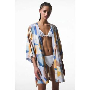 Chimono de plaja cu imprimeu grafic imagine