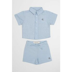 Set de camasa de in si bumbac cu pantaloni scurti imagine