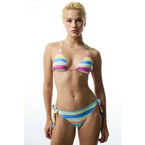 Sutien cu cupe triunghiulare si model in dungi imagine