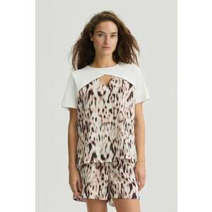 Tricou de satin cu detaliu suprapus imagine